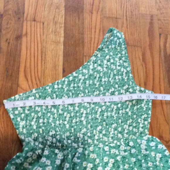 Deep Self Floral One Shoulder Smocked A-line Midi Dress Size M - Picture 14 of 16